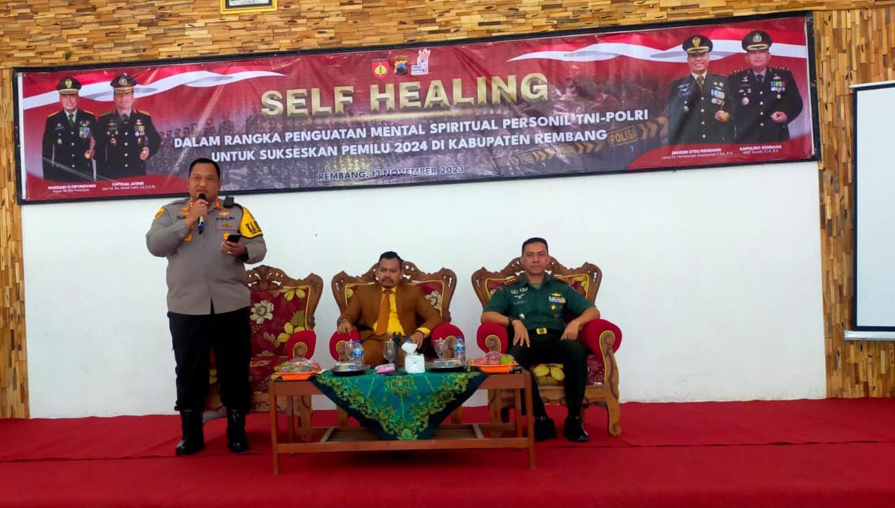 Kapolres dan Dandim Rembang Gelar “Self Healing” Lewat Motivator Ketut Abid Halimi